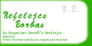 nefelejcs borbas business card